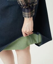 NGEAE12390 GIANNI LO GIUDICE(ジャンニ ロ ジュディチェ) [洗える]デニムカラーリバーワンピース グリーン