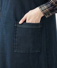 NGEAE12390 GIANNI LO GIUDICE(ジャンニ ロ ジュディチェ) [洗える]デニムカラーリバーワンピース グリーン