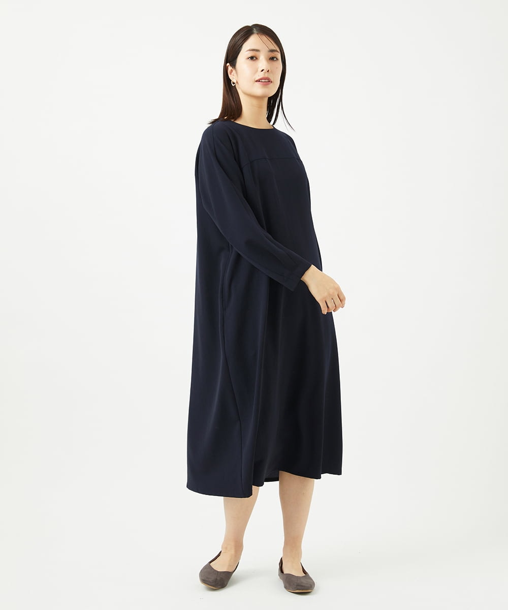 NGEEB40430 GIANNI LO GIUDICE(ジャンニ ロ ジュディチェ) [洗える・日本製]ヴィンテージタンブラーワンピース ネイビー