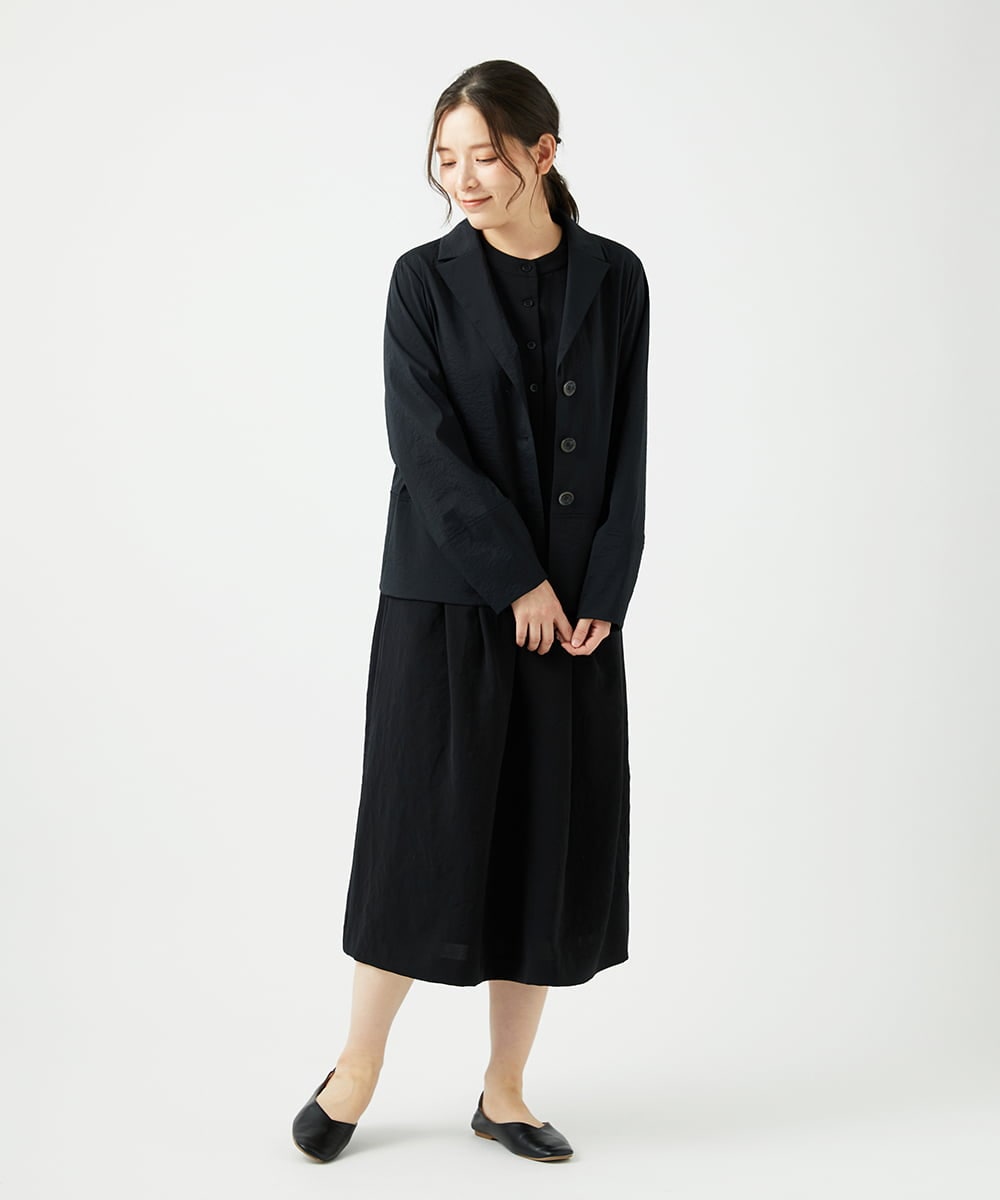 NGEEF05450 GIANNI LO GIUDICE(ジャンニ ロ ジュディチェ) [日本製]ヴィンテージタンブラーワンピース ブラック