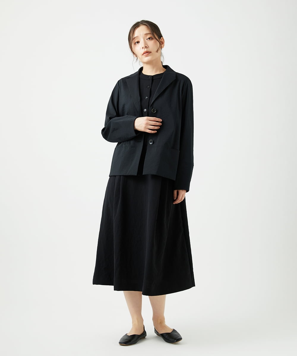 NGEEF05450 GIANNI LO GIUDICE(ジャンニ ロ ジュディチェ) [日本製]ヴィンテージタンブラーワンピース ブラック