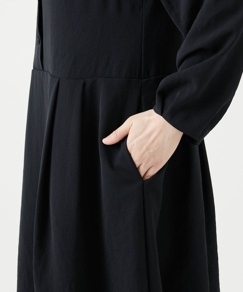 NGEEF05450 GIANNI LO GIUDICE(ジャンニ ロ ジュディチェ) [日本製]ヴィンテージタンブラーワンピース ブラック