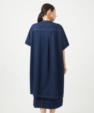 NGEGA20430 GIANNI LO GIUDICE(ジャンニ ロ ジュディチェ) [洗える]コットンデニムワンピース ネイビー