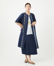 NGEGA20430 GIANNI LO GIUDICE(ジャンニ ロ ジュディチェ) [洗える]コットンデニムワンピース ネイビー