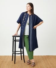 NGEGA20430 GIANNI LO GIUDICE(ジャンニ ロ ジュディチェ) [洗える]コットンデニムワンピース ネイビー