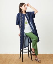 NGEGA20430 GIANNI LO GIUDICE(ジャンニ ロ ジュディチェ) [洗える]コットンデニムワンピース ネイビー