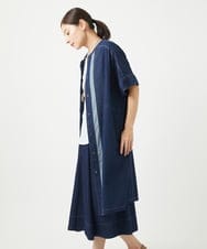 NGEGA20430 GIANNI LO GIUDICE(ジャンニ ロ ジュディチェ) [洗える]コットンデニムワンピース ネイビー
