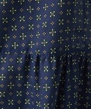 NGEGA22490 GIANNI LO GIUDICE(ジャンニ ロ ジュディチェ) [洗える]小付き柄ワンピース ネイビー