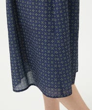 NGEGA22490 GIANNI LO GIUDICE(ジャンニ ロ ジュディチェ) [洗える]小付き柄ワンピース ネイビー
