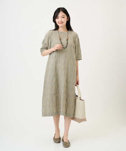 NGEGE53490 GIANNI LO GIUDICE [洗える]シャドーチェックワンピース