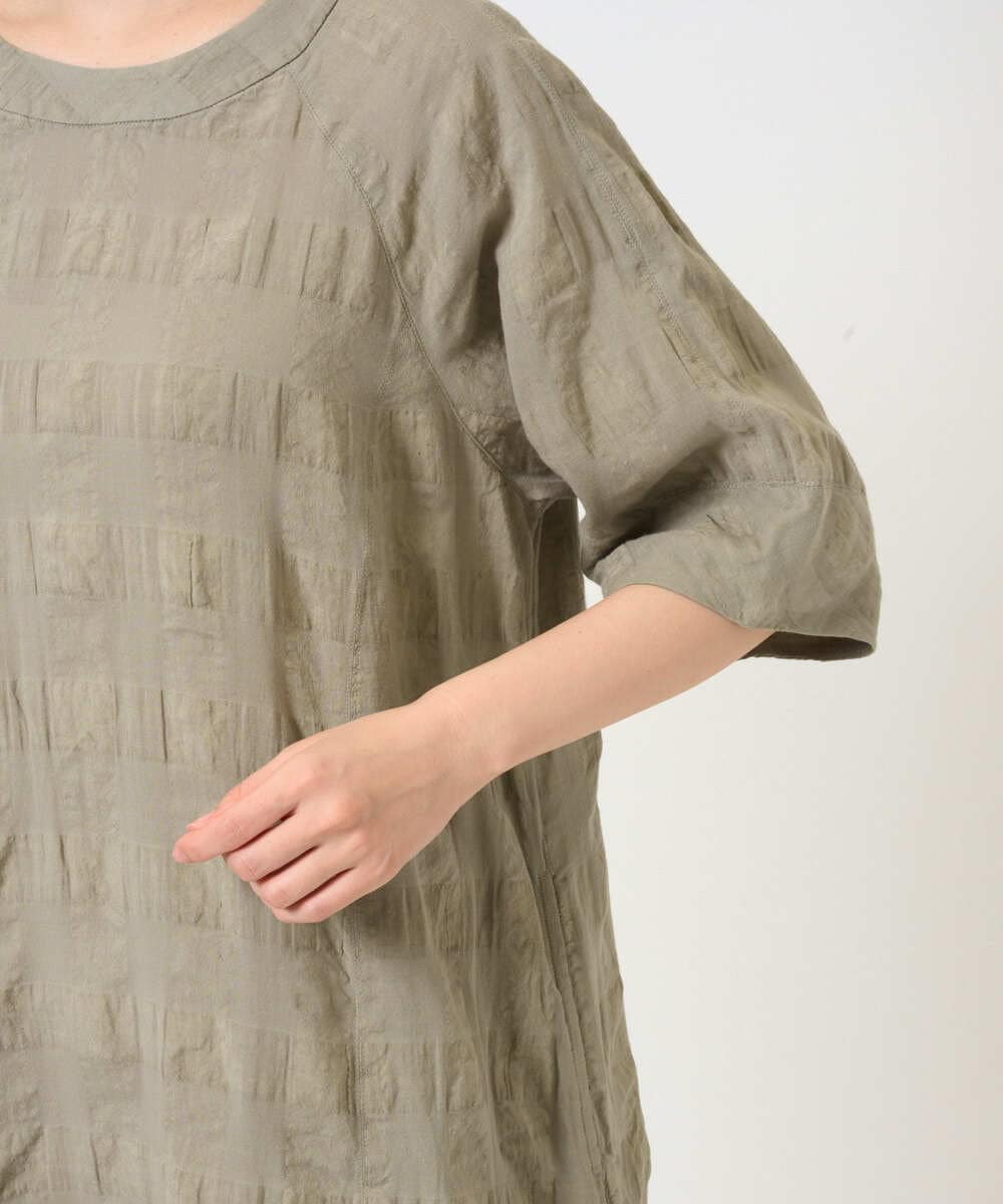 NGEGE53490 GIANNI LO GIUDICE(ジャンニ ロ ジュディチェ) [洗える]シャドーチェックワンピース ベージュ