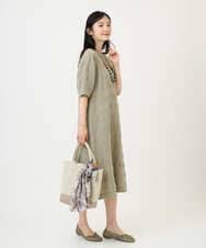 NGEGE53490 GIANNI LO GIUDICE(ジャンニ ロ ジュディチェ) [洗える]シャドーチェックワンピース ベージュ