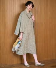 NGEGE53490 GIANNI LO GIUDICE(ジャンニ ロ ジュディチェ) [洗える]シャドーチェックワンピース ベージュ