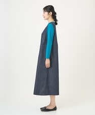 NGEGF20390 GIANNI LO GIUDICE(ジャンニ ロ ジュディチェ) [洗える]スラブシャンブレーデニムジャンパースカート ネイビー