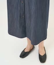 NGEGF20390 GIANNI LO GIUDICE(ジャンニ ロ ジュディチェ) [洗える]スラブシャンブレーデニムジャンパースカート ネイビー