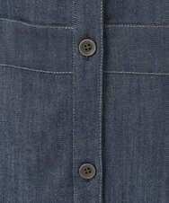 NGEGF20390 GIANNI LO GIUDICE(ジャンニ ロ ジュディチェ) [洗える]スラブシャンブレーデニムジャンパースカート ネイビー