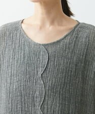 NGEGS40360 GIANNI LO GIUDICE(ジャンニ ロ ジュディチェ) [洗える]リネンヨウリュウワンピース グレー