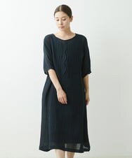 NGEGS40360 GIANNI LO GIUDICE(ジャンニ ロ ジュディチェ) [洗える]リネンヨウリュウワンピース ブラック