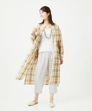 NGEHB32290 GIANNI LO GIUDICE(ジャンニ ロ ジュディチェ) [洗える]先染めブロックチェックチェックワンピースシャツ ベージュ
