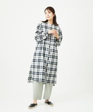 NGEHB32290 GIANNI LO GIUDICE(ジャンニ ロ ジュディチェ) [洗える]先染めブロックチェックチェックワンピースシャツ ブラック