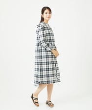 NGEHB32290 GIANNI LO GIUDICE(ジャンニ ロ ジュディチェ) [洗える]先染めブロックチェックチェックワンピースシャツ ブラック