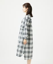 NGEHB32290 GIANNI LO GIUDICE(ジャンニ ロ ジュディチェ) [洗える]先染めブロックチェックチェックワンピースシャツ ブラック