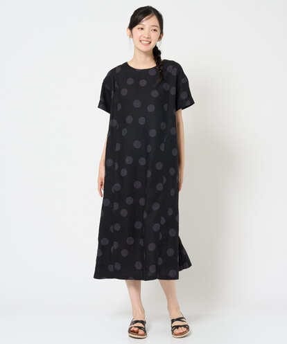NGEHD06430 GIANNI LO GIUDICE [洗える]リネンドットワンピース