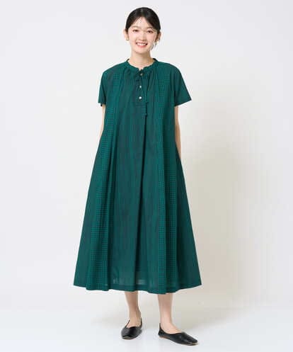 NGEHE61290 GIANNI LO GIUDICE [洗える]コットンストライプギンガムワンピース