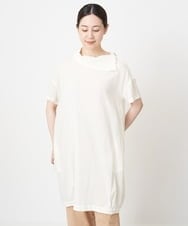 NGEHT12250 GIANNI LO GIUDICE(ジャンニ ロ ジュディチェ) [洗える・日本製]高島ちぢみワンピース アイボリー