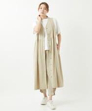 NGEHW08250 GIANNI LO GIUDICE(ジャンニ ロ ジュディチェ) [洗える・撥水加工]ナイロンライトクロスジャンパースカート ベージュ