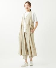 NGEHW08250 GIANNI LO GIUDICE(ジャンニ ロ ジュディチェ) [洗える・撥水加工]ナイロンライトクロスジャンパースカート ベージュ