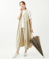 NGEHW08250 GIANNI LO GIUDICE(ジャンニ ロ ジュディチェ) [洗える・撥水加工]ナイロンライトクロスジャンパースカート ベージュ