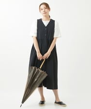 NGEHW08250 GIANNI LO GIUDICE(ジャンニ ロ ジュディチェ) [洗える・撥水加工]ナイロンライトクロスジャンパースカート ブラック