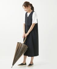 NGEHW08250 GIANNI LO GIUDICE(ジャンニ ロ ジュディチェ) [洗える・撥水加工]ナイロンライトクロスジャンパースカート ブラック