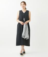 NGEHW08250 GIANNI LO GIUDICE(ジャンニ ロ ジュディチェ) [洗える・撥水加工]ナイロンライトクロスジャンパースカート ブラック