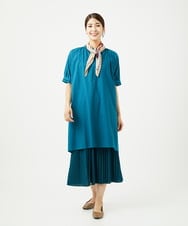 NGEJB01360 GIANNI LO GIUDICE(ジャンニ ロ ジュディチェ) [洗える・日本製]ミラクルウェーブワンピース ターコイズブルー