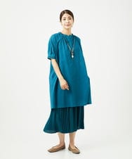 NGEJB01360 GIANNI LO GIUDICE(ジャンニ ロ ジュディチェ) [洗える・日本製]ミラクルウェーブワンピース ターコイズブルー