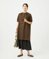 NGEJB01360 GIANNI LO GIUDICE(ジャンニ ロ ジュディチェ) [洗える・日本製]ミラクルウェーブワンピース ブラウン