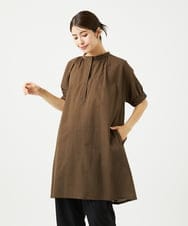 NGEJB01360 GIANNI LO GIUDICE(ジャンニ ロ ジュディチェ) [洗える・日本製]ミラクルウェーブワンピース ブラウン