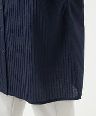 NGEJB10390 GIANNI LO GIUDICE(ジャンニ ロ ジュディチェ) [洗える]コットンローンピンタックロングブラウス ネイビー