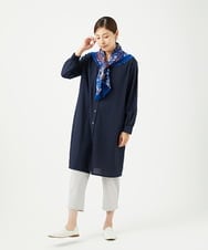 NGEJB10390 GIANNI LO GIUDICE(ジャンニ ロ ジュディチェ) [洗える]コットンローンピンタックロングブラウス ネイビー