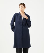 NGEJB10390 GIANNI LO GIUDICE(ジャンニ ロ ジュディチェ) [洗える]コットンローンピンタックロングブラウス ネイビー