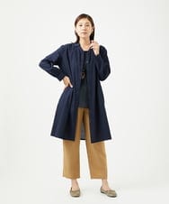 NGEJB10390 GIANNI LO GIUDICE(ジャンニ ロ ジュディチェ) [洗える]コットンローンピンタックロングブラウス ネイビー