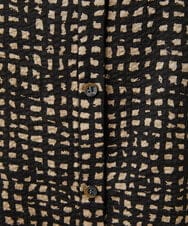 NGEJB11390 GIANNI LO GIUDICE(ジャンニ ロ ジュディチェ) [洗える・日本製]ミラクルウェーブブロックプリントワンピース ブラック