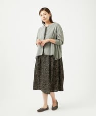 NGEJB11390 GIANNI LO GIUDICE(ジャンニ ロ ジュディチェ) [洗える・日本製]ミラクルウェーブブロックプリントワンピース ブラック