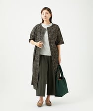 NGEJB11390 GIANNI LO GIUDICE(ジャンニ ロ ジュディチェ) [洗える・日本製]ミラクルウェーブブロックプリントワンピース ブラック