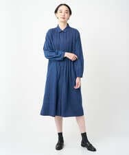 NGEJC21360 GIANNI LO GIUDICE(ジャンニ ロ ジュディチェ) [接触冷感・洗える]ビヨンドデニムワンピース ネイビー