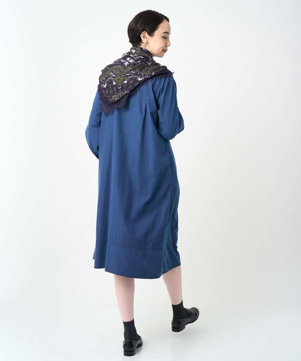 NGEJC21360 GIANNI LO GIUDICE(ジャンニ ロ ジュディチェ) [接触冷感・洗える]ビヨンドデニムワンピース ネイビー
