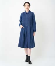 NGEJC21360 GIANNI LO GIUDICE(ジャンニ ロ ジュディチェ) [接触冷感・洗える]ビヨンドデニムワンピース ネイビー