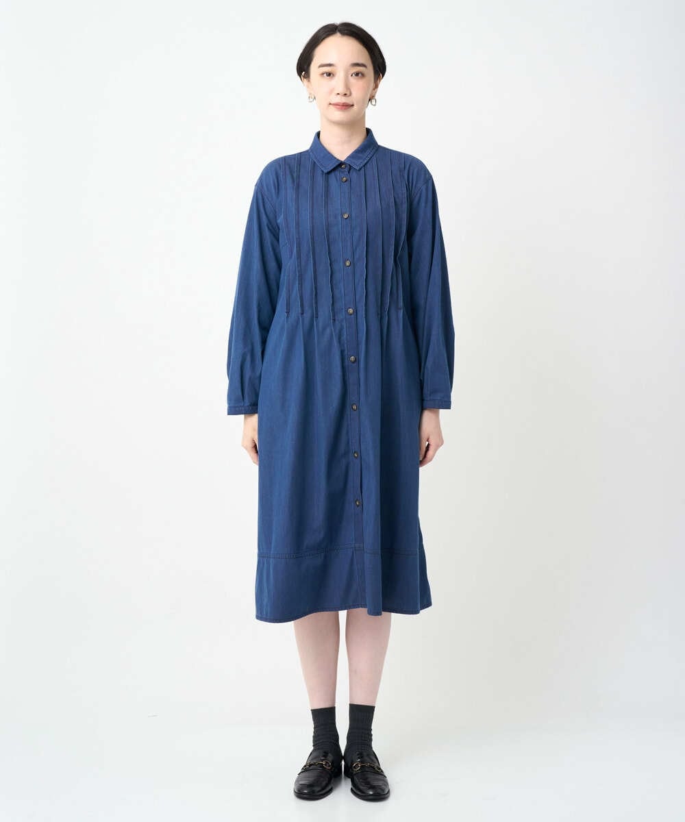 NGEJC21360 GIANNI LO GIUDICE(ジャンニ ロ ジュディチェ) [接触冷感・洗える]ビヨンドデニムワンピース ネイビー